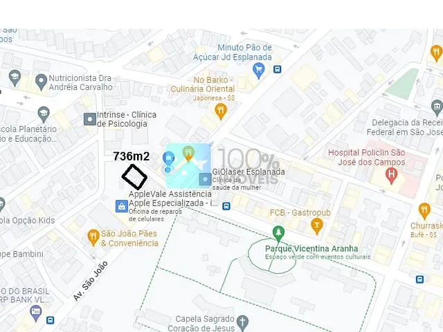 Terreno com 736m², à venda, no bairro Vila Adyana em São José dos Campos