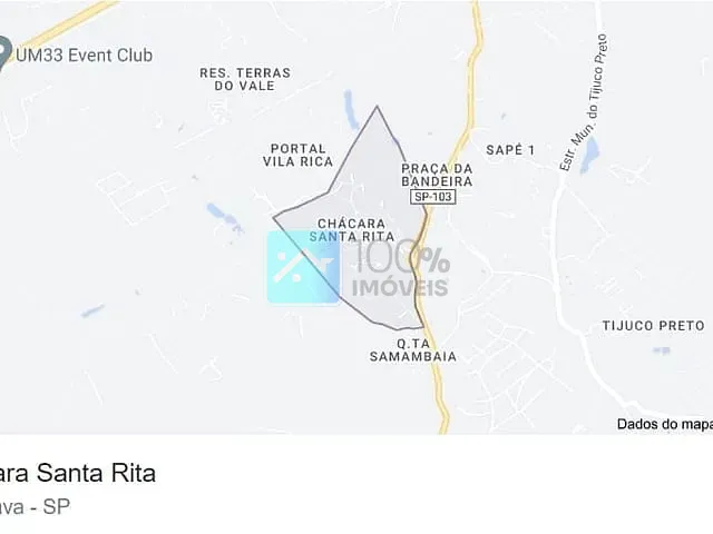 Terreno com 728m², à venda, no bairro Chácara Santa Rita em Caçapava