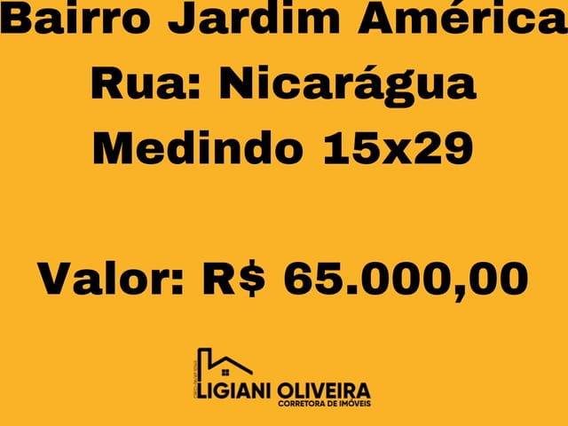 Terreno com 435m², à venda, no bairro Jardim América em Novo Progresso