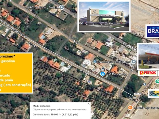 Terreno com 388m², à venda, no bairro São José dos Náufragos em Aracaju