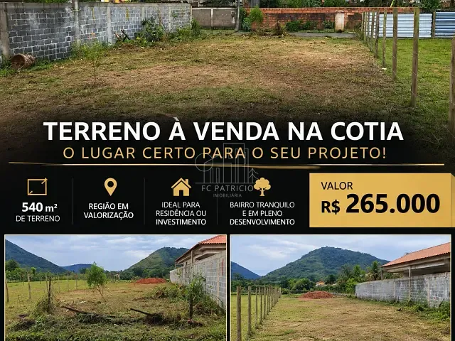 Terreno com 540m², à venda, no bairro Cotia em Guapimirim