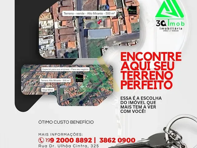 Terreno com 500m², à venda, no bairro Mirante em Mogi Mirim