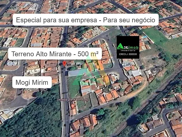 Terreno com 500m², à venda, no bairro Mirante em Mogi Mirim