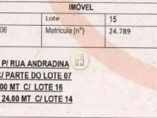 Terreno com 256m², à venda, no bairro Loteamento Veneza em Santa Rita do Trivelato