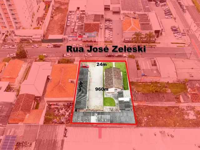Terreno com 960m², à venda, no bairro Capão Raso em Curitiba