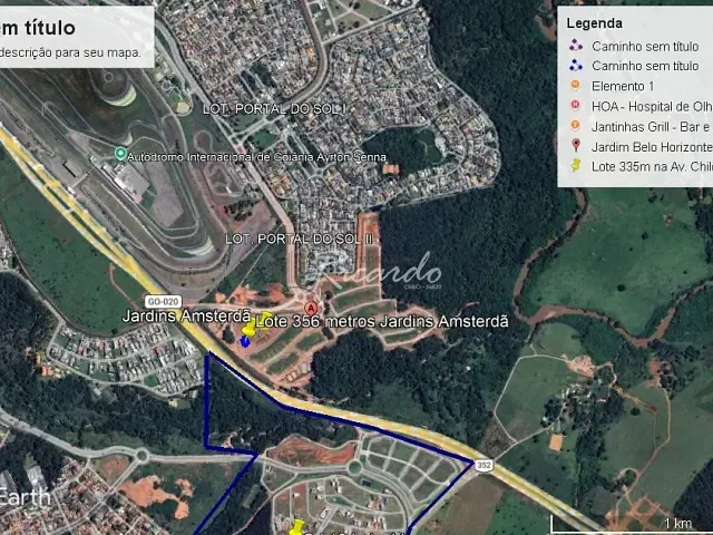 Terreno com 356m², à venda, no bairro Jardins Amsterdã em Goiânia