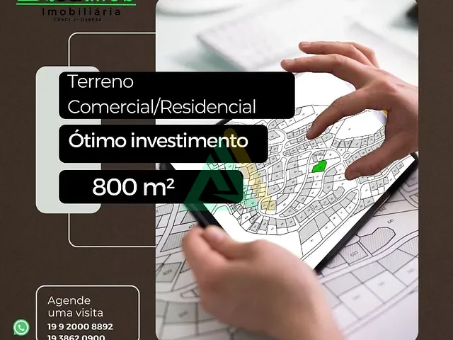 Terreno com 880m², à venda, no bairro Mirante em Mogi Mirim