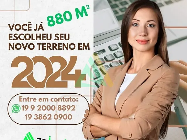 Terreno com 880m², à venda, no bairro Mirante em Mogi Mirim
