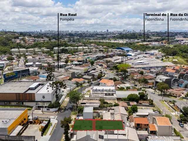 Terreno com 360m², à venda, no bairro Cidade Industrial em Curitiba