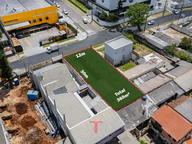 Terreno com 360m², à venda, no bairro Cidade Industrial em Curitiba
