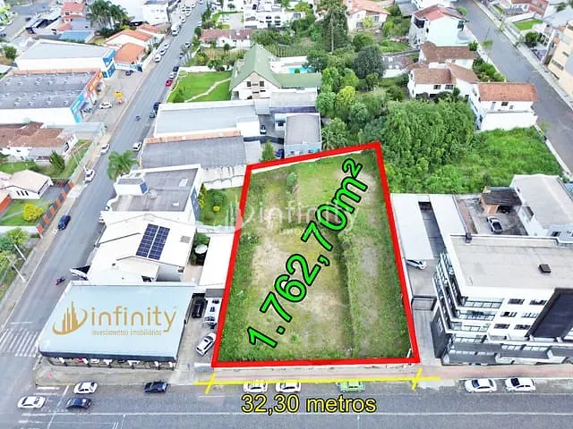 Terreno com 1763m², à venda, no bairro Centro II Alto de Mafra em Mafra