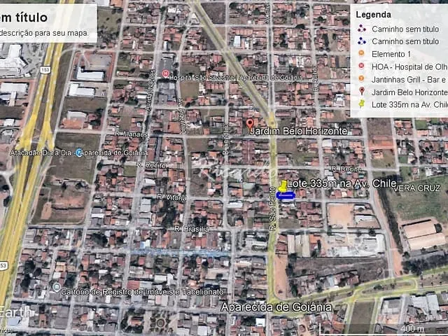 Terreno com 335m², à venda, no bairro Jardim Belo Horizonte em Aparecida de Goiânia