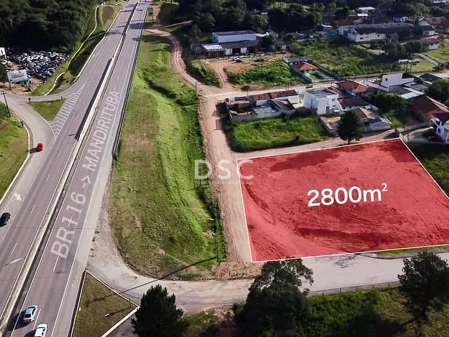 Terreno com 2815m², à venda, no bairro Lagoinha em Mandirituba