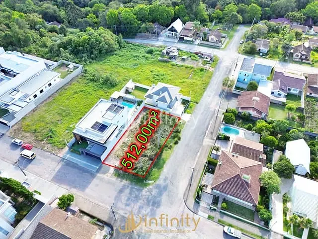 Terreno com 512m², à venda, no bairro Jardim do Moinho em Mafra
