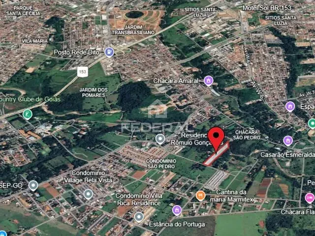 Terreno com 17300m², à venda, no bairro Chácaras São Pedro em Aparecida de Goiânia