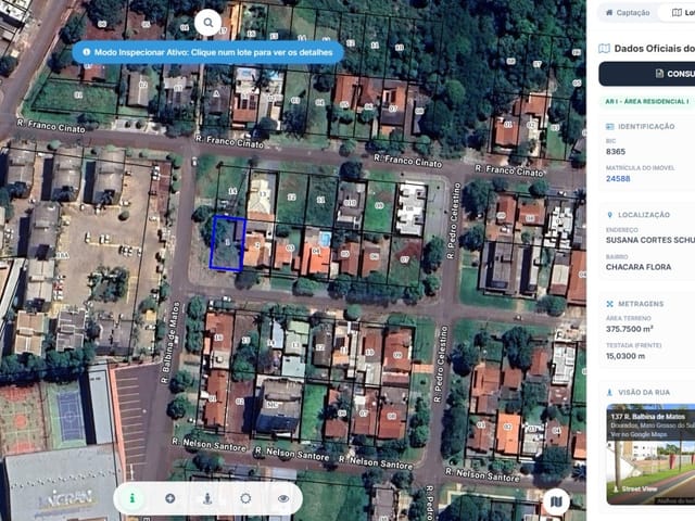 Terreno com 376m², à venda, no bairro Jardim Itaipú em Dourados