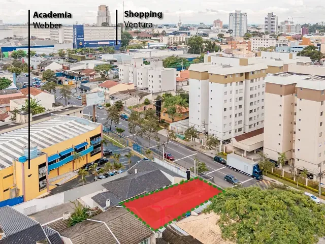 Terreno com 362m², à venda, no bairro Portão em Curitiba