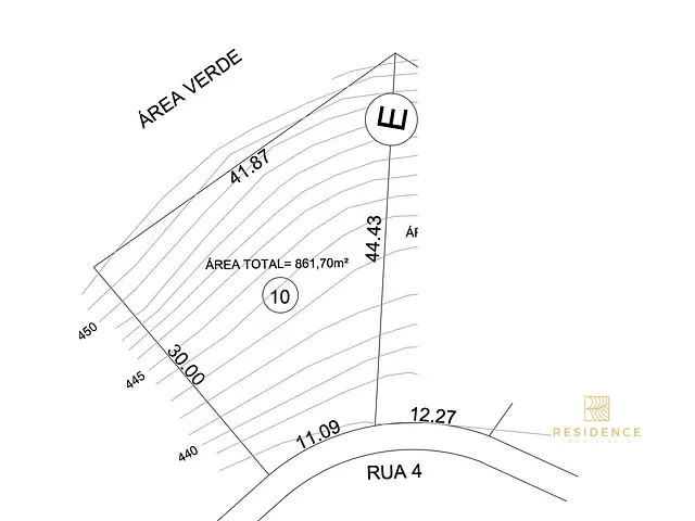 Terreno com 862m², à venda, no bairro Jardim Belvedere em Volta Redonda