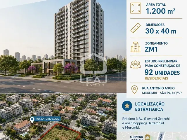 Terreno com 1200m², à venda, no bairro Jardim Ampliação em São Paulo