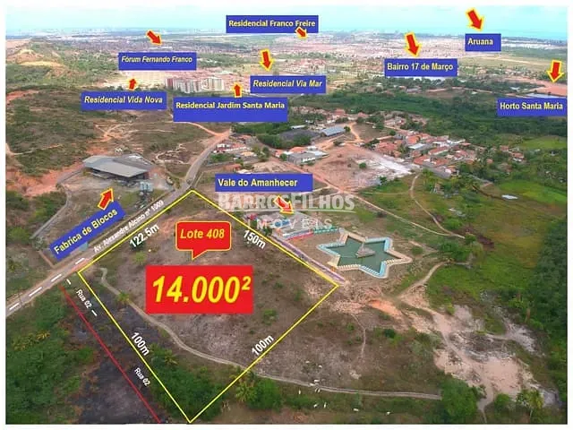 Terreno com 1400m², à venda, no bairro Santa Maria em Aracaju