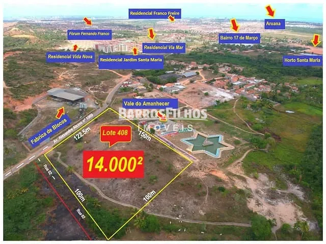 Terreno com 14000m², à venda, no bairro Santa Maria em Aracaju