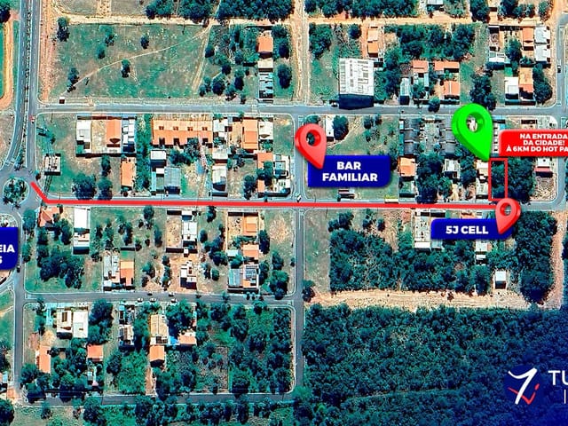 Terreno com 360m², à venda, no bairro Solar água Quente em Rio Quente