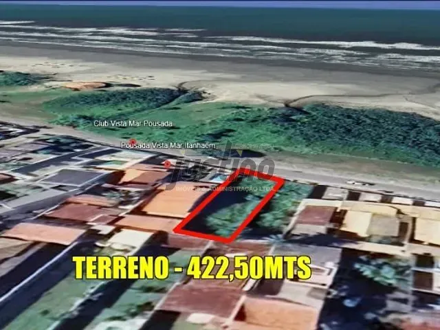Terreno com 423m², à venda, no bairro Tupy em Itanhaém