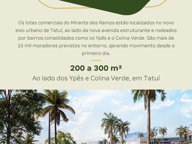 Terreno com 300m², à venda, no bairro Mirante dos Ramos em Tatuí