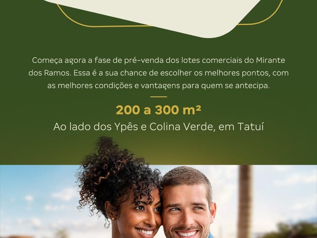 Terreno com 300m², à venda, no bairro Mirante dos Ramos em Tatuí