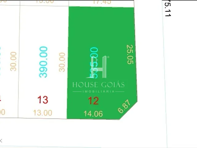 Terreno com 535m², à venda, no bairro Sítios Santa Luzia Residencial em Aparecida de Goiânia