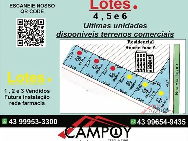 Terreno com 900m², à venda, no bairro Núcleo Habitacional Papa João Paulo I em Apucarana