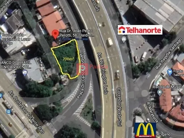 Terreno com 680m², à venda, no bairro Jardim Petrópolis em São Paulo