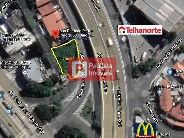 Terreno com 680m², à venda, no bairro Jardim Petrópolis em São Paulo