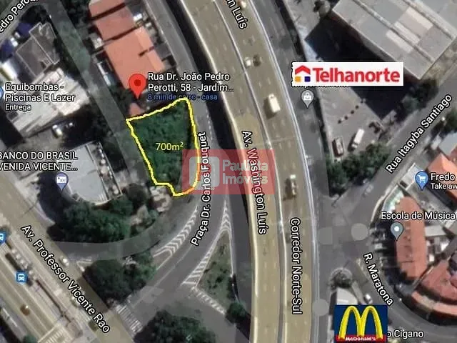 Terreno com 680m², à venda, no bairro Jardim Petrópolis em São Paulo