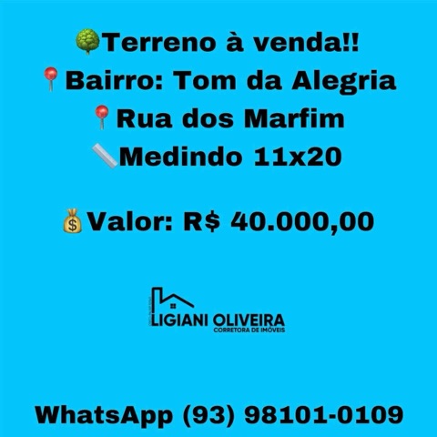 Terreno com 220m², à venda, no bairro Otávio Onetta  em Novo Progresso