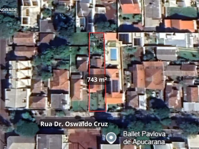 Terreno com 743m², à venda, no bairro Centro em Apucarana