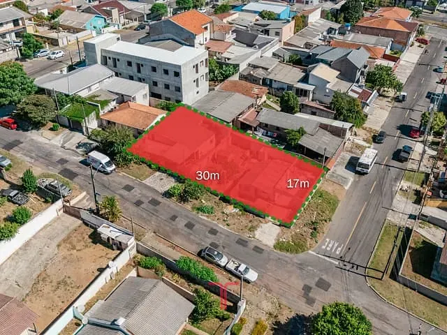 Terreno com 510m², à venda, no bairro Cidade Industrial em Curitiba