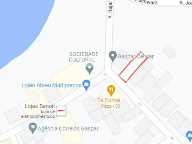 Terreno com 492m², à venda, no bairro Centro em Gaspar