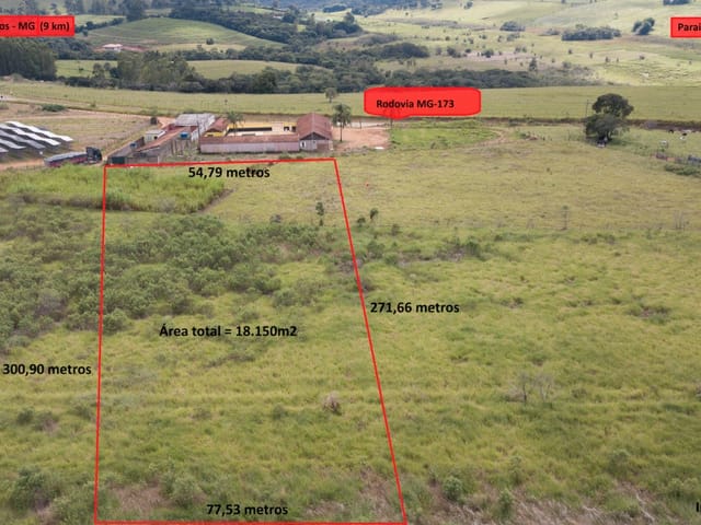 Terreno com 18150m², à venda, no bairro Distrito Campo do Meio em Paraisópolis
