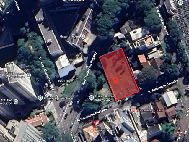 Terreno com 1016m², à venda, no bairro Água Verde em Curitiba