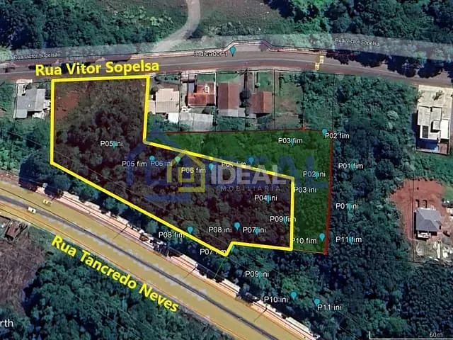Terreno com 4000m², à venda, no bairro Parque de Exposições em Concórdia