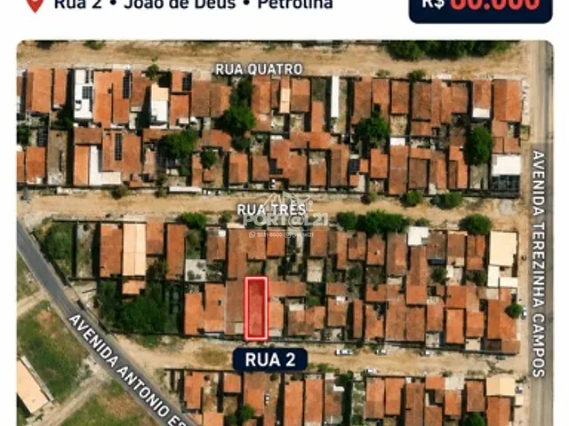 Terreno com 140m², à venda, no bairro João de Deus em Petrolina