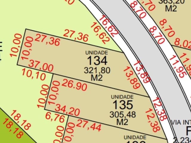 Terreno com 305m², à venda, no bairro Estrela em Ponta Grossa