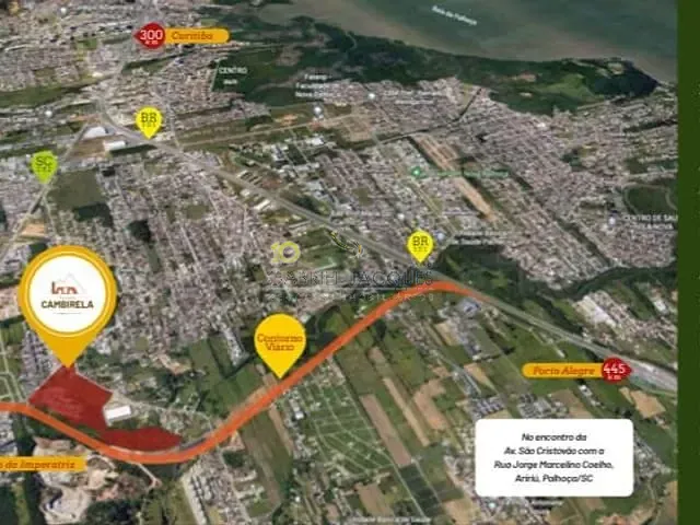 Terreno com 3100m², à venda, no bairro Aririú em Palhoça