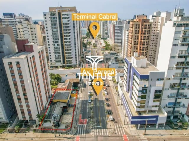 Terreno à venda, no bairro Cabral em Curitiba