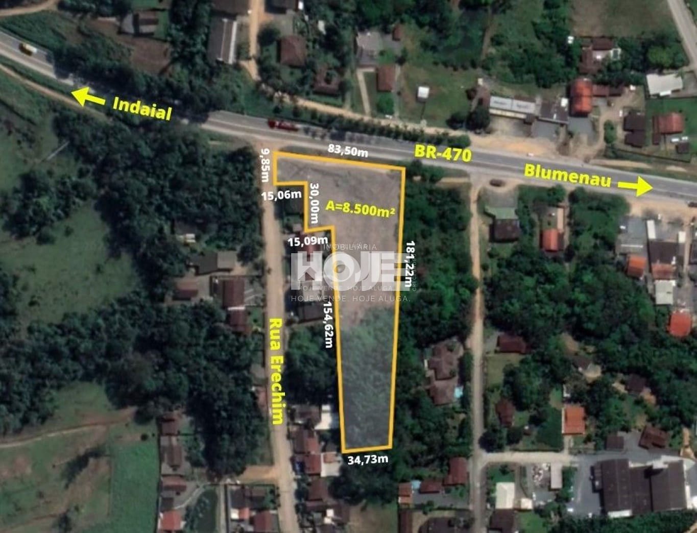 Terreno 83 metros de frente para a BR 470 - foto 1