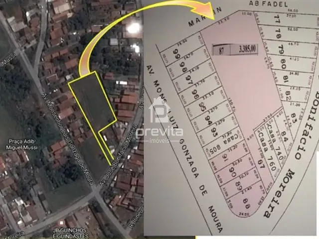 Terreno com 4700m², à venda, no bairro Granjas Santa Terezinha em Taubaté