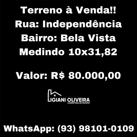 Terreno com 318m², à venda, no bairro Bela Vista em Novo Progresso