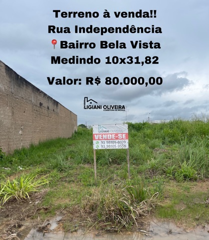 Terreno com 318m², à venda, no bairro Bela Vista em Novo Progresso