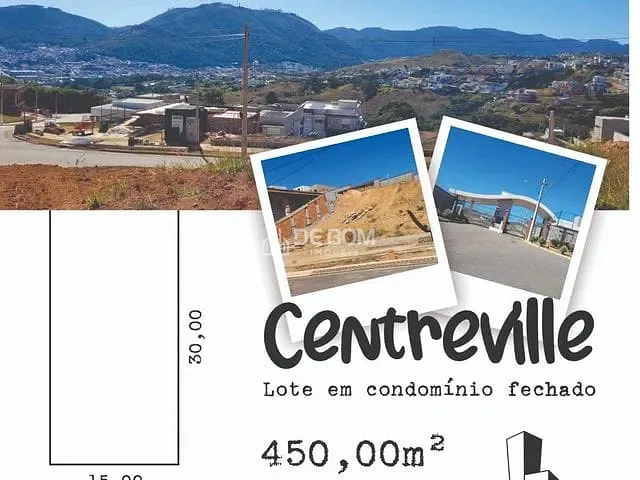 Terreno com 450m², à venda, no bairro Centreville em Poços de Caldas